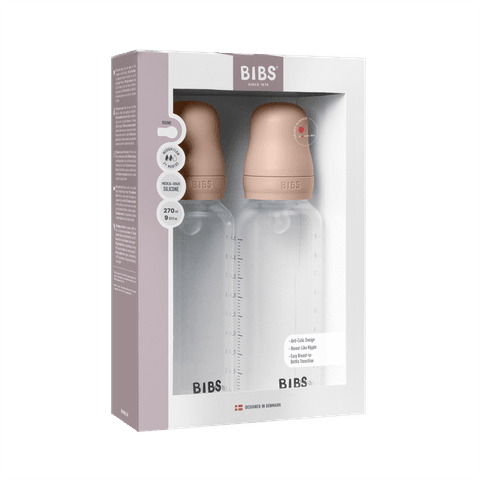 Baby BPA-Free PP Bottle Set 270ml 2 Pack Silicone - Blush