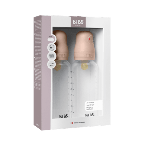 Baby BPA-Free PP Bottle Set 270ml 2 Pack Latex - Blush