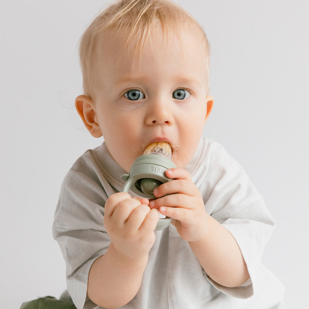 sage green baby feeder