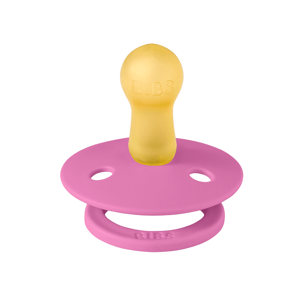 BIBS round colour pacifier in bubblegum
