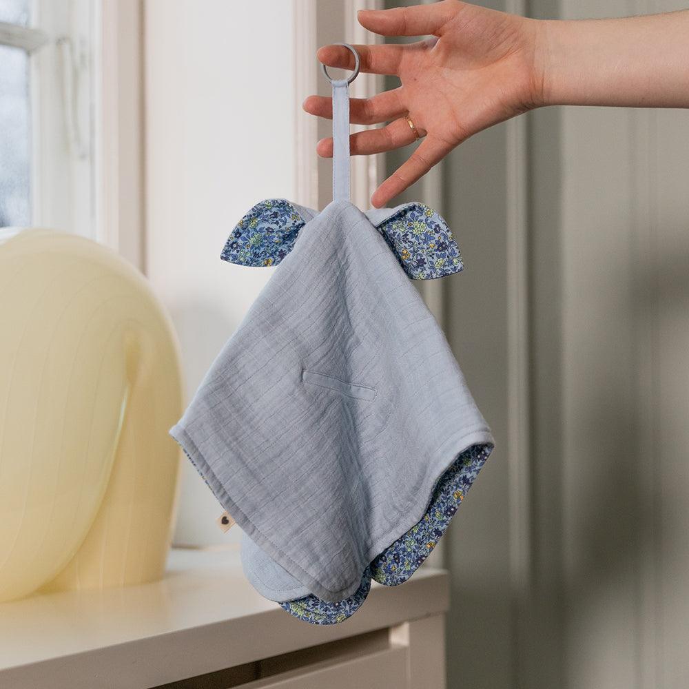 BIBS x LIBERTY Cuddle Cloth Kangaroo Chamomile Lawn - Baby Blue - BIBS