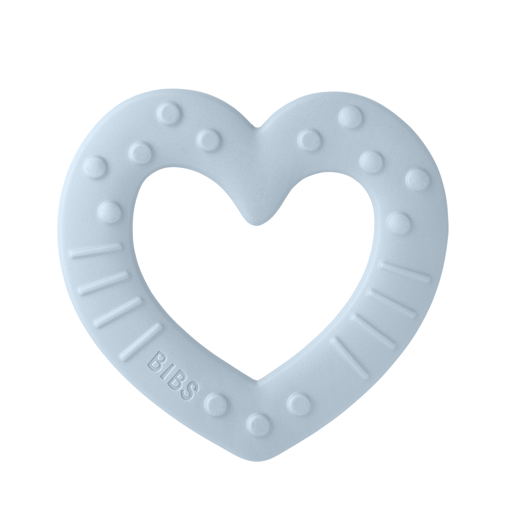 BIBS Baby Bitie Heart Baby Blue