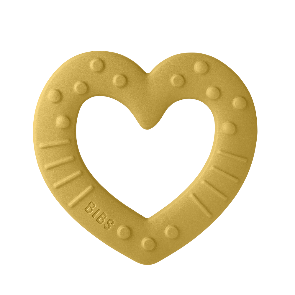 BIBS Baby Bitie Heart Mustard