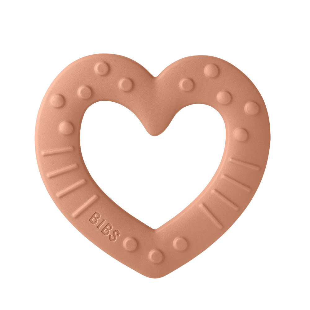 BIBS Baby Bitie Heart Peach