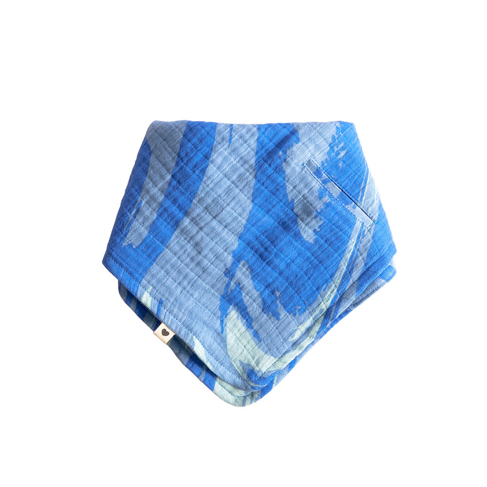 Tie Dye Bandana Bib - Ocean