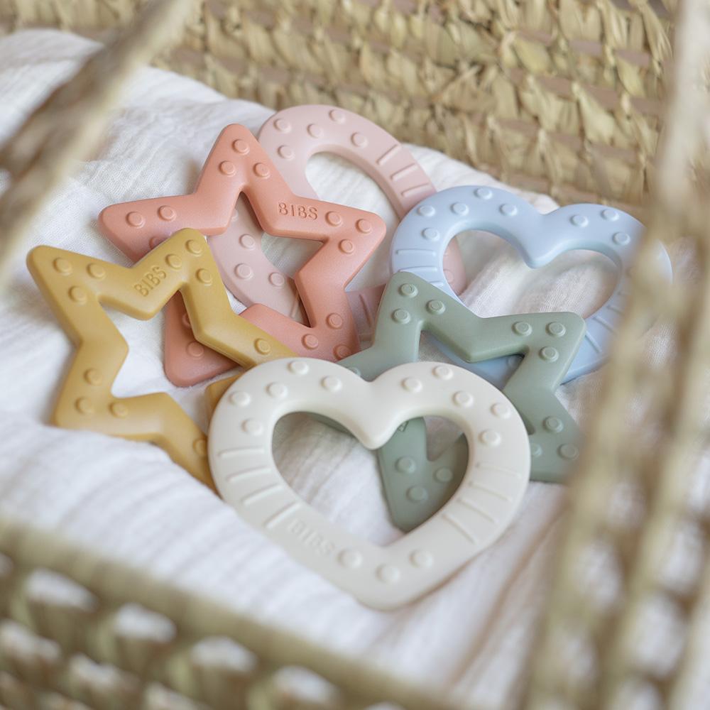 BIBS Baby Bitie Heart Mustard