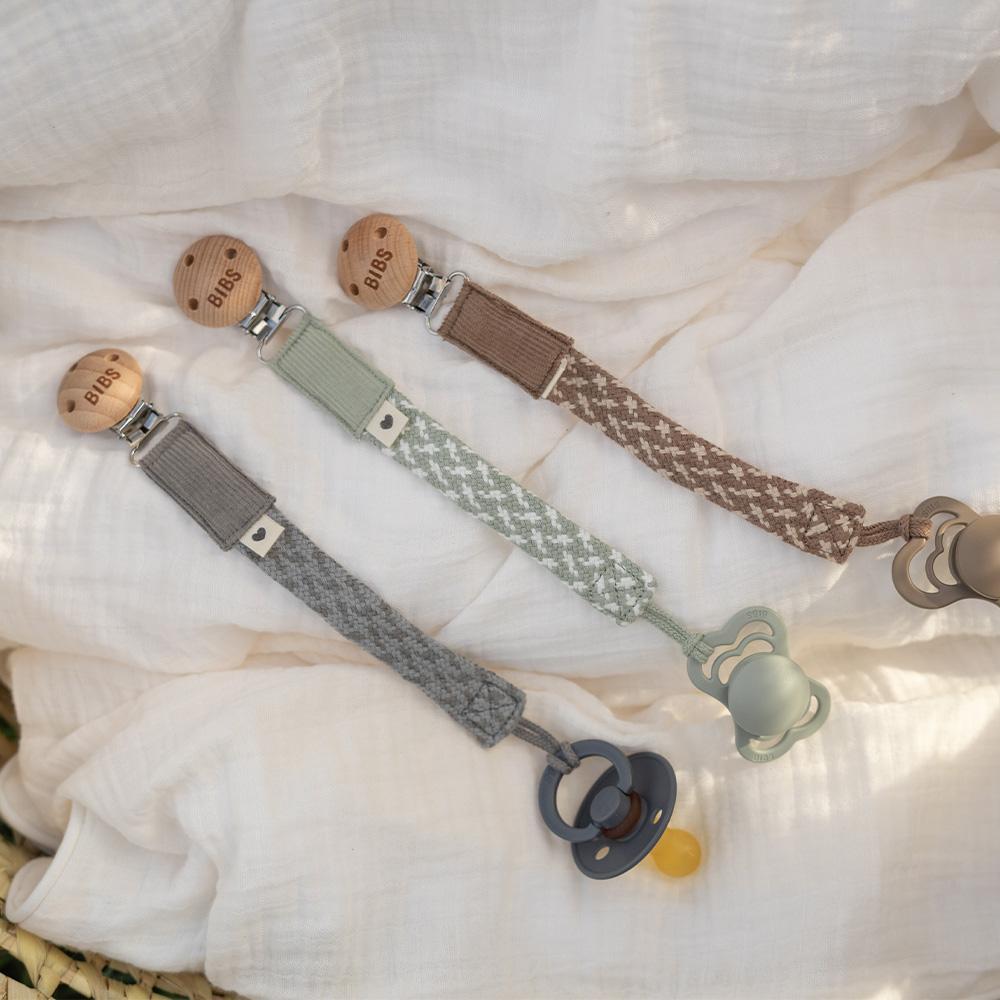 BIBS Pacifier Clip Cloud/Iron
