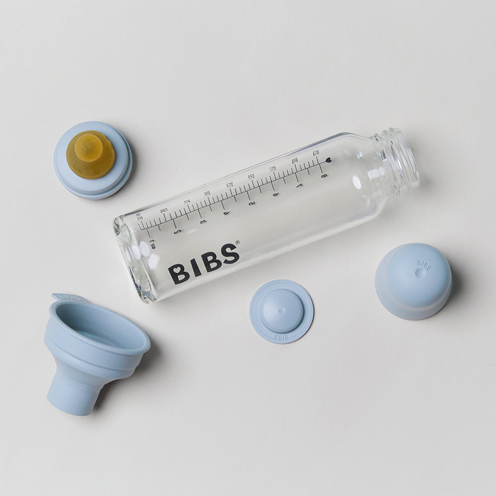 BIBS Baby Glass Bottle Complete Set 225ml Ivory