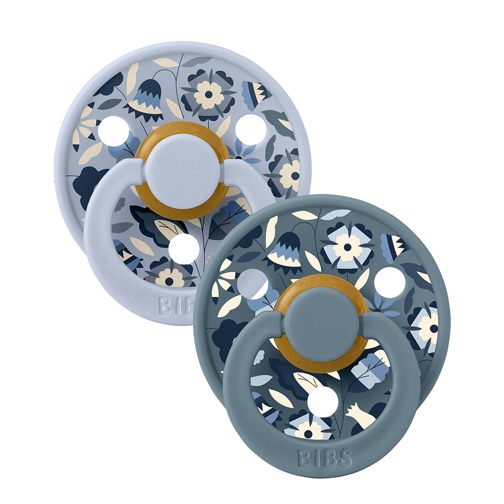 BIBS x LIBERTY Colour 2 Pack Bobo - Dusty Blue Mix - BIBS
