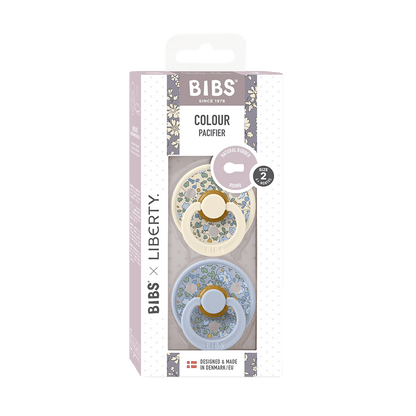 BIBS x LIBERTY Colour 2 Pack Eloise - Dusty Blue Mix - BIBS