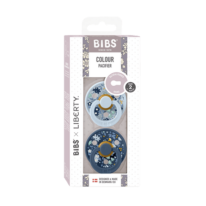 BIBS x LIBERTY Colour 2 Pack Chamomile Lawn - Baby Blue Mix - BIBS