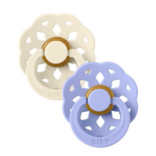 Boheme Pacifiers 2 Pack - Ivory/Hush - BIBS