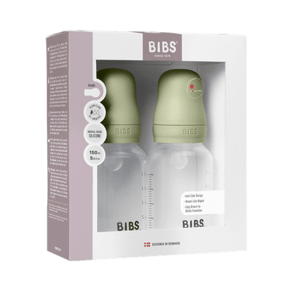 Baby BPA-Free PP Bottle Set 150ml 2 Pack Silicone - Sage