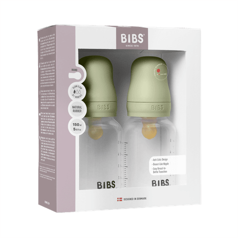 Baby BPA-Free PP Bottle Set 150ml 2 Pack Latex - Sage