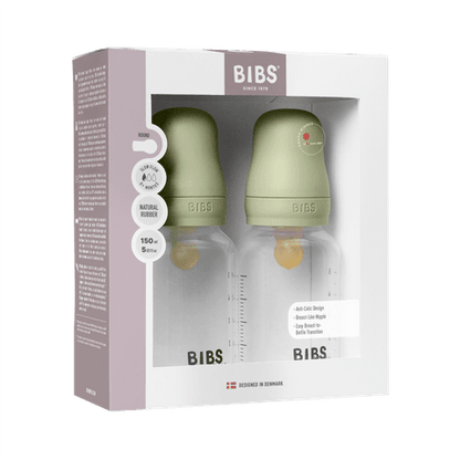 Baby BPA-Free PP Bottle Set 150ml 2 Pack Latex - Sage