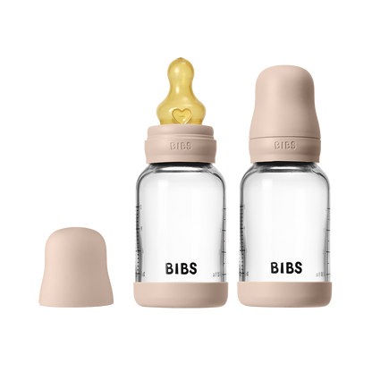 Baby Glass Bottle Set 120ml 2 Pack Latex - Blush - BIBS