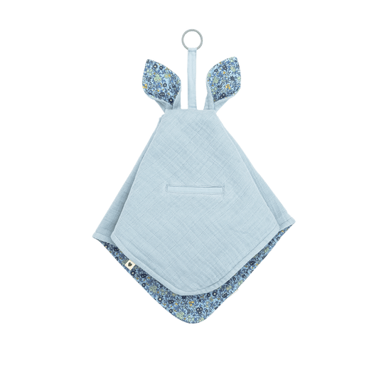 BIBS x LIBERTY Cuddle Cloth Kangaroo Chamomile Lawn - Baby Blue - BIBS