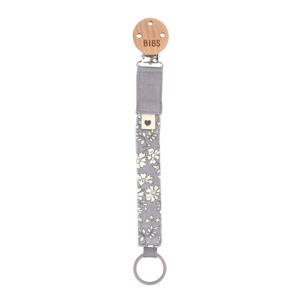 BIBS x LIBERTY Pacifier Clip - Capel Fossil Grey - BIBS