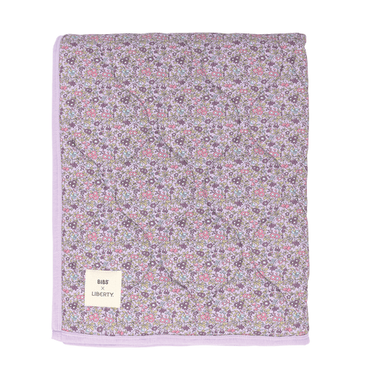 BIBS x LIBERTY Quilted Blanket Chamomile Lawn - Violet Sky - BIBS
