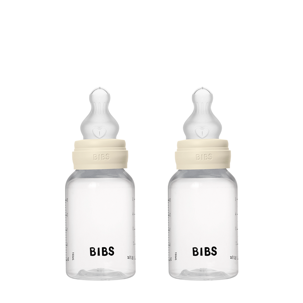 Baby BPA-Free PP Bottle Set 150ml 2 Pack Silicone - Ivory