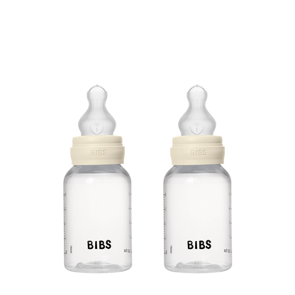 Baby BPA-Free PP Bottle Set 150ml 2 Pack Silicone - Ivory