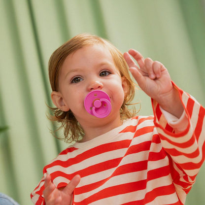 BIBS colour pacifier in hot pink