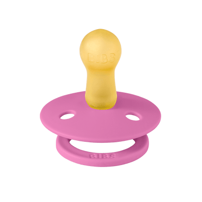 BIBS round colour pacifier in bubblegum