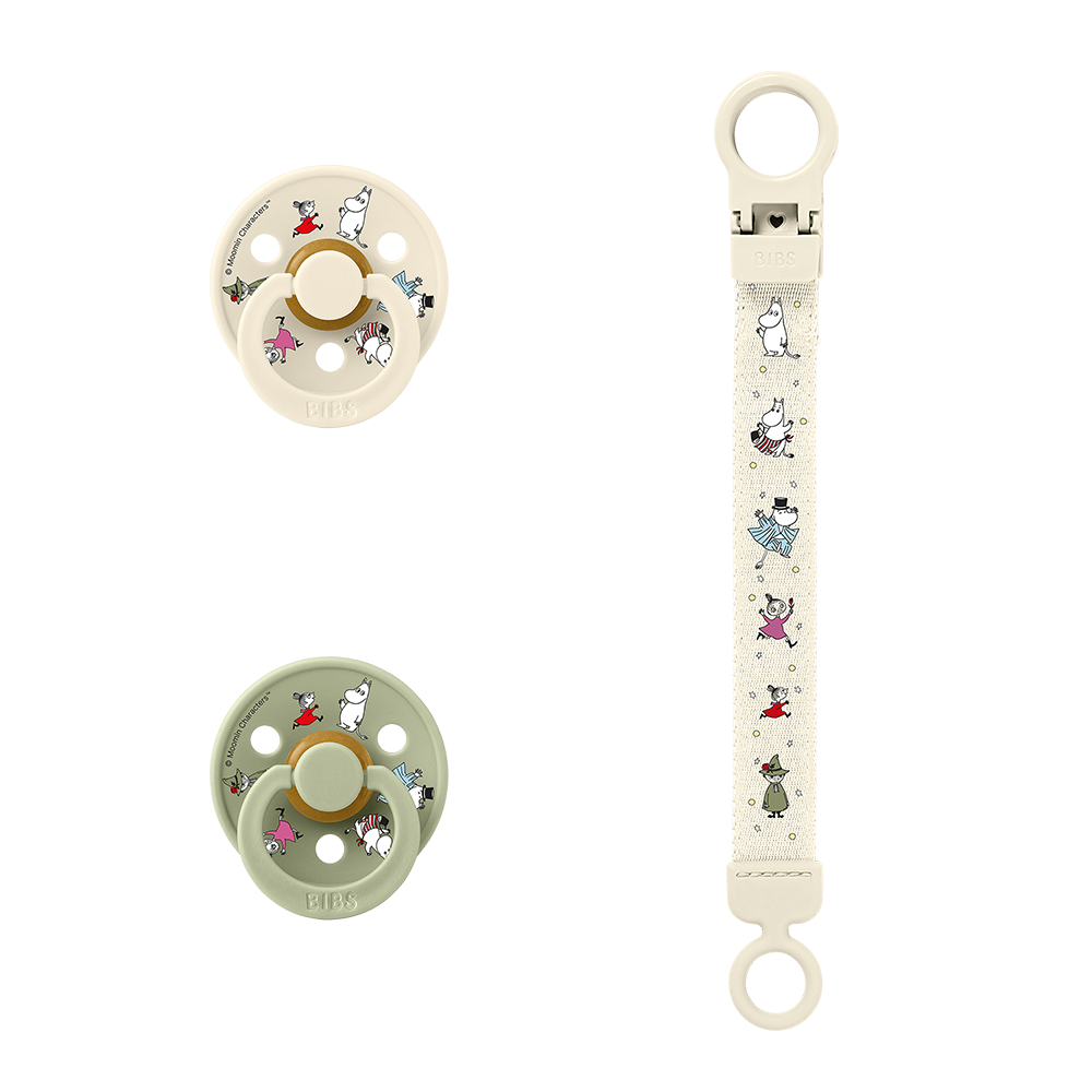 moomin pacifier and clip gift set