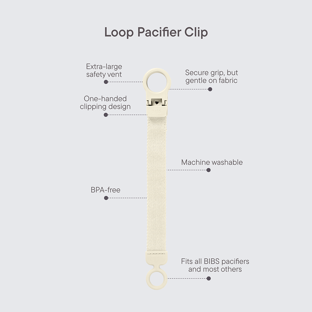 BIBS x Moomins Pacifier Clip Loop - Ivory