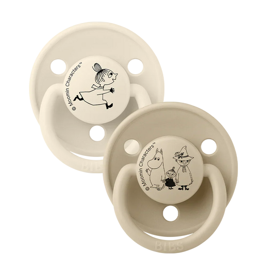 BIBS x Moomin De Lux Pacifiers 2 Pack Little My - Ivory/Vanilla - BIBS