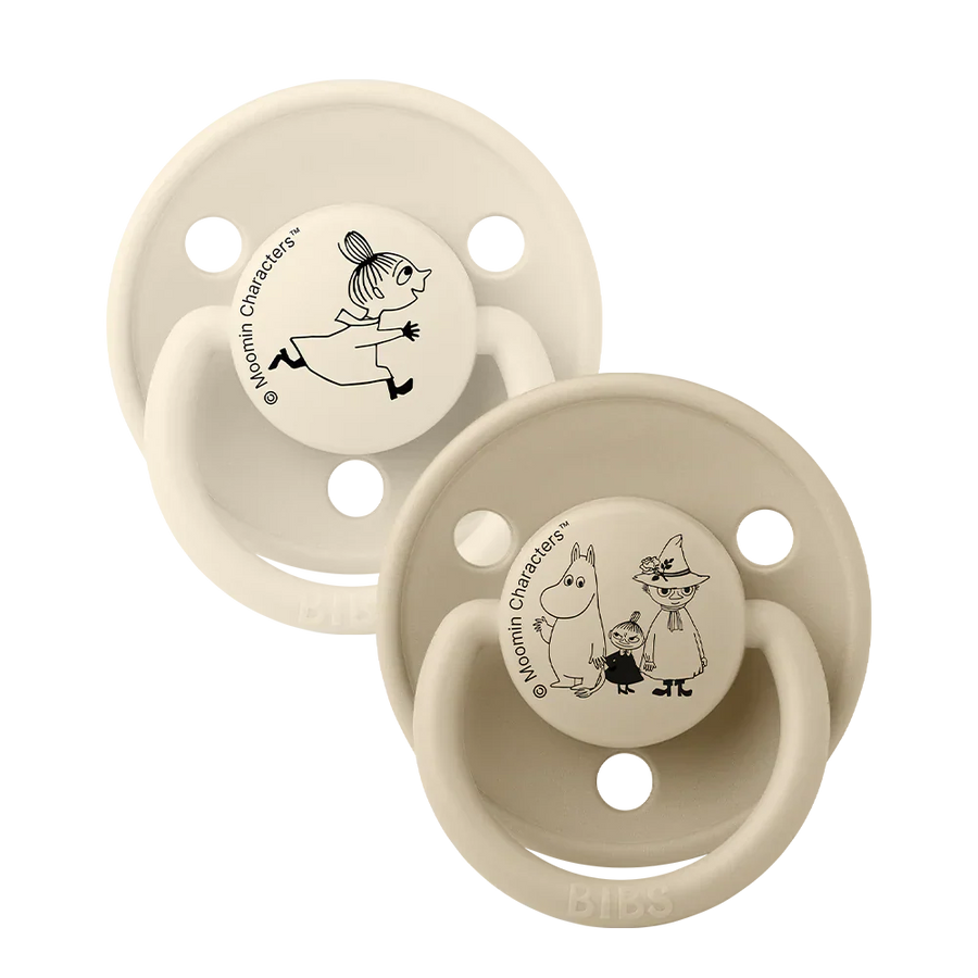 BIBS x Moomin De Lux Pacifiers 2 Pack Little My - Ivory/Vanilla - BIBS