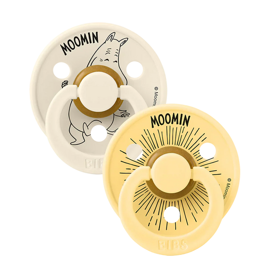 BIBS x Moomin Colour Pacifiers 2 pack Moomintroll- Ivory/Pale Butter - BIBS
