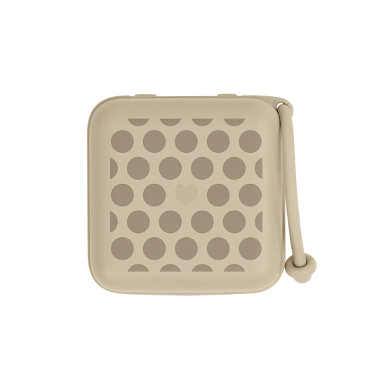 STUDIO Pacifier Box Polka - Vanilla/Dark Oak - BIBS
