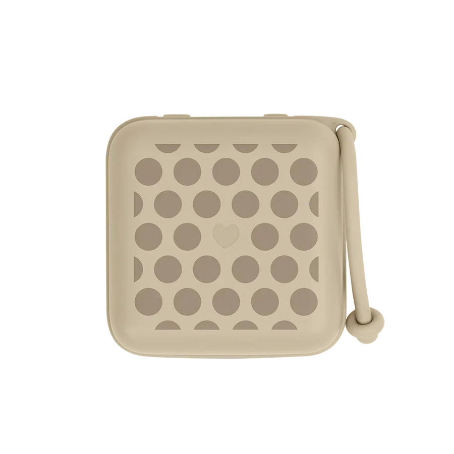 STUDIO Pacifier Box Polka - Vanilla/Dark Oak - BIBS
