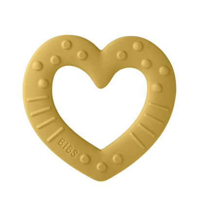 BIBS Baby Bitie Heart Mustard