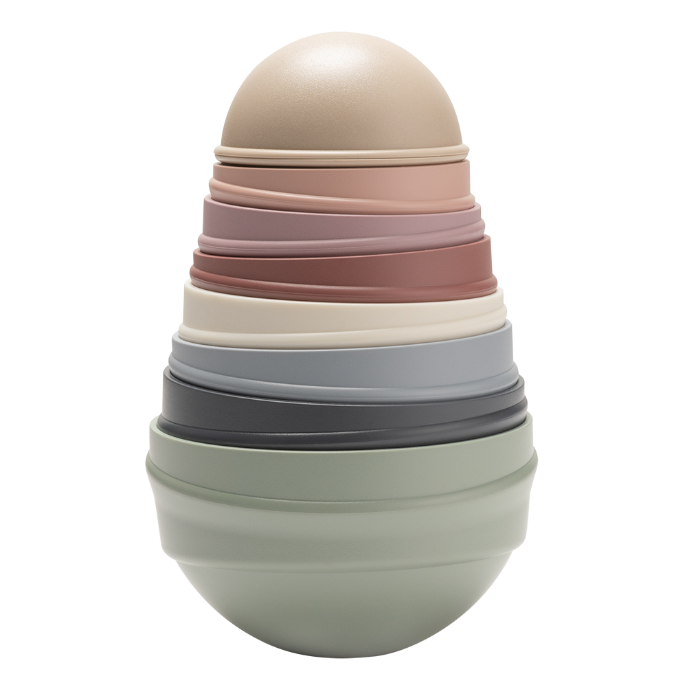 BIBS Wobbly Tower Pastel Rainbow