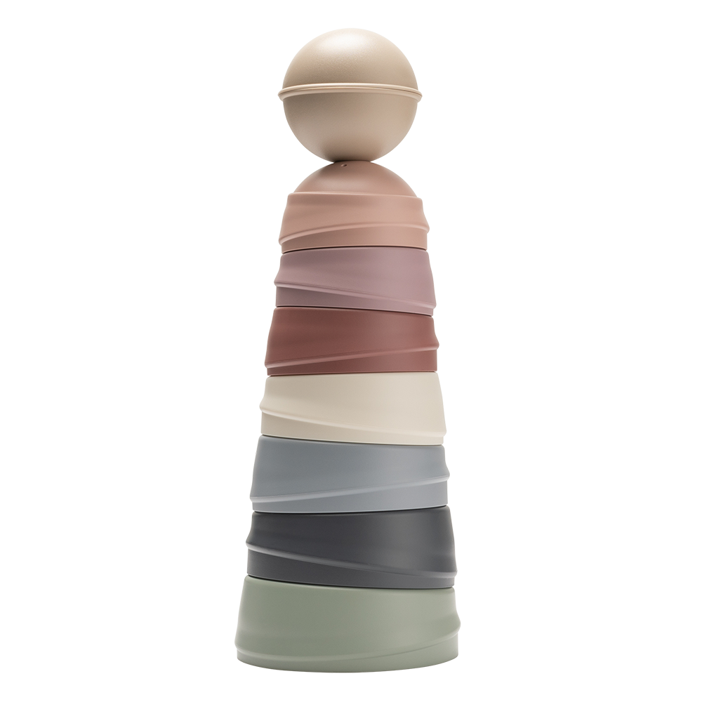 BIBS Wobbly Tower Pastel Rainbow