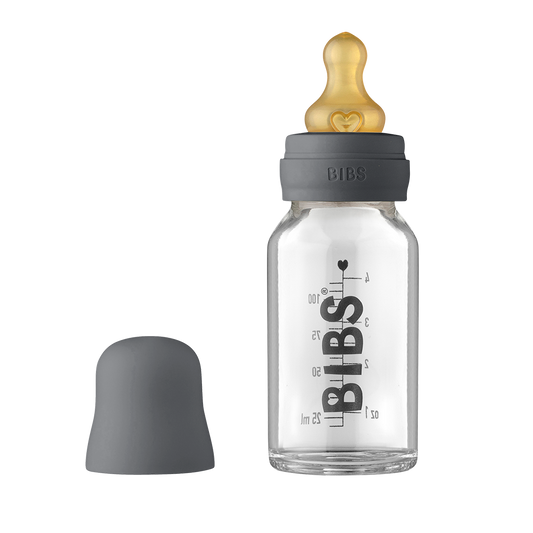 Baby Glass Bottle Complete Set Latex 110ml Iron