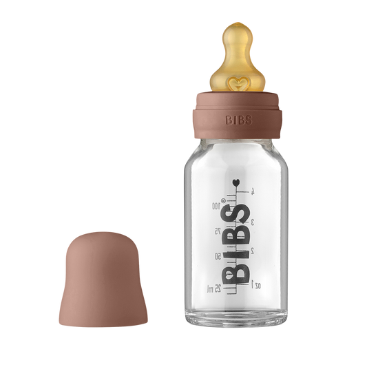 BIBS Baby Glass Bottle Complete Set 110ml Woodchuck