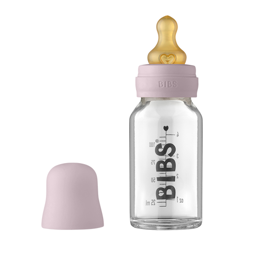 BIBS Baby Glass Bottle Complete Set 110ml Dusky Lilac