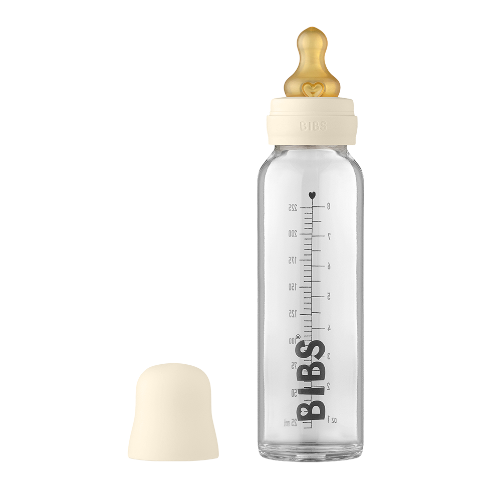 BIBS Baby Glass Bottle Complete Set 225ml Ivory