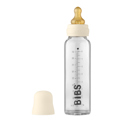 BIBS Baby Glass Bottle Complete Set 225ml Ivory