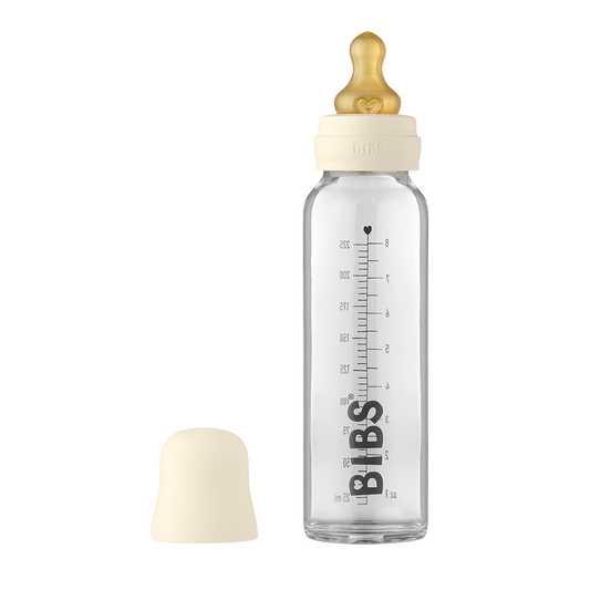 BIBS Baby Glass Bottle Complete Set 225ml Ivory