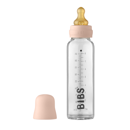 BIBS Baby Glass Bottle Complete Set 225ml Blush