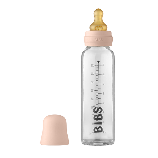 BIBS Baby Glass Bottle Complete Set 225ml Blush