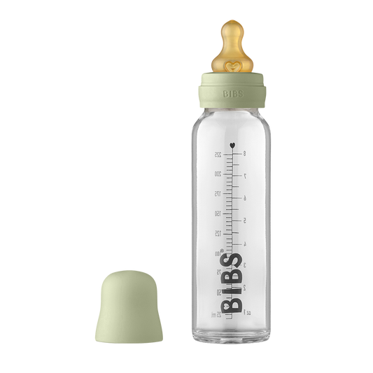 BIBS Baby Glass Bottle Complete Set 225ml Sage