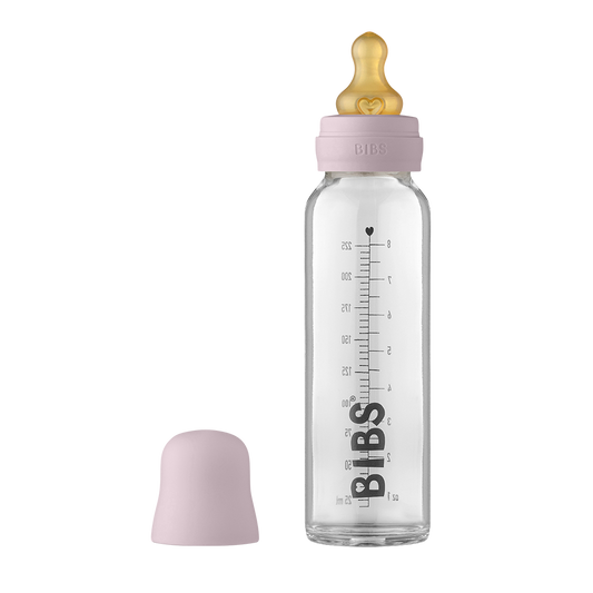BIBS Baby Glass Bottle Complete Set 225ml Dusky Lilac