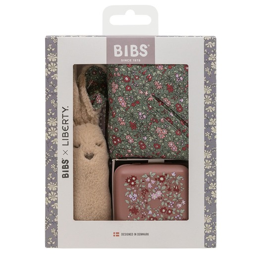 BIBS X LIBERTY Xmas Baby Bundle Chamomile Lawn - Woodchuck