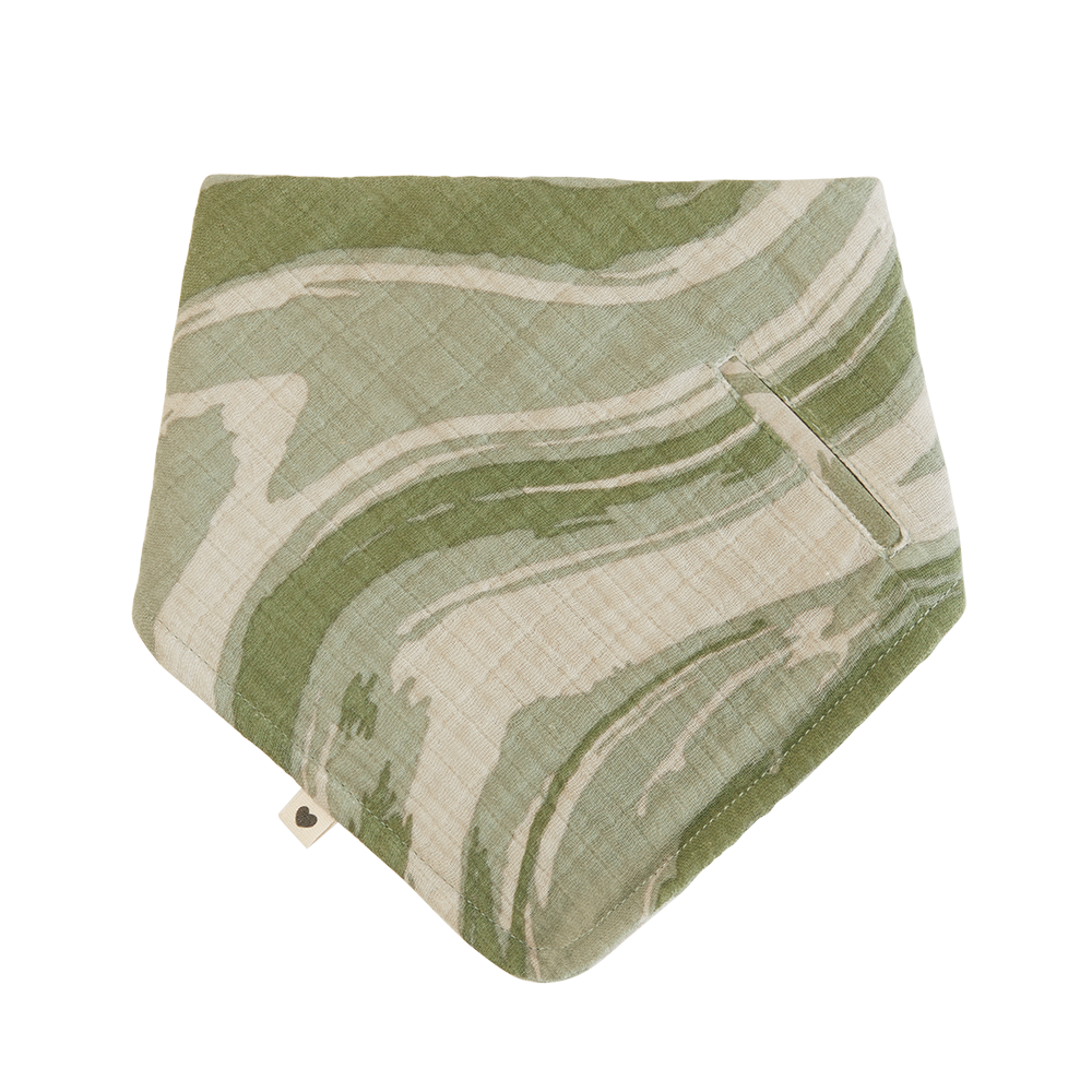Tie Dye Camo Bandana Bib Green