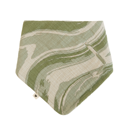 Tie Dye Camo Bandana Bib Green